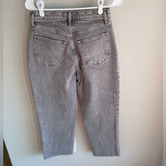 Abercrombie & Fitch 90s Straight Ultra High Rise - Grey - Size 4/27 Curve Love - Picture 6 of 9